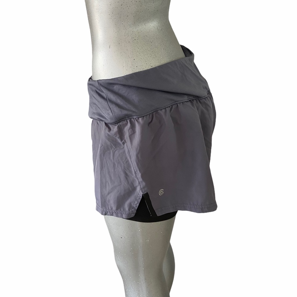 Champion Sz Large Athletic Shorts Lined Gray Black Running Gym Workout Jogging